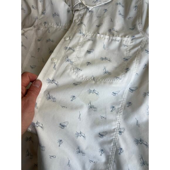 Simms women’s fly fishing pattern button up shirt XL quick dry upf lightweight - Picture 7 of 7